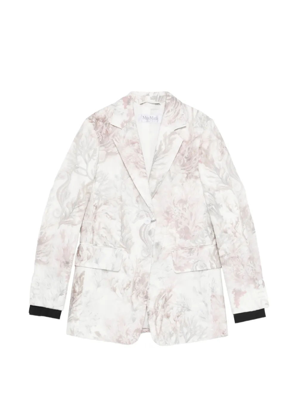 Max Mara floral-print blazer - White