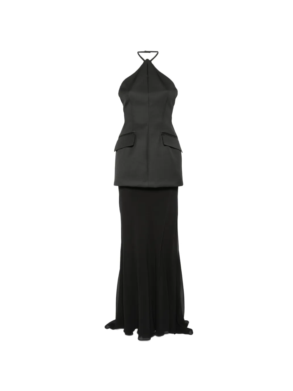 Sportmax Spxpinne halterneck maxi dress - Black