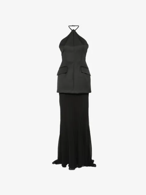 Sportmax Spxpinne halterneck maxi dress