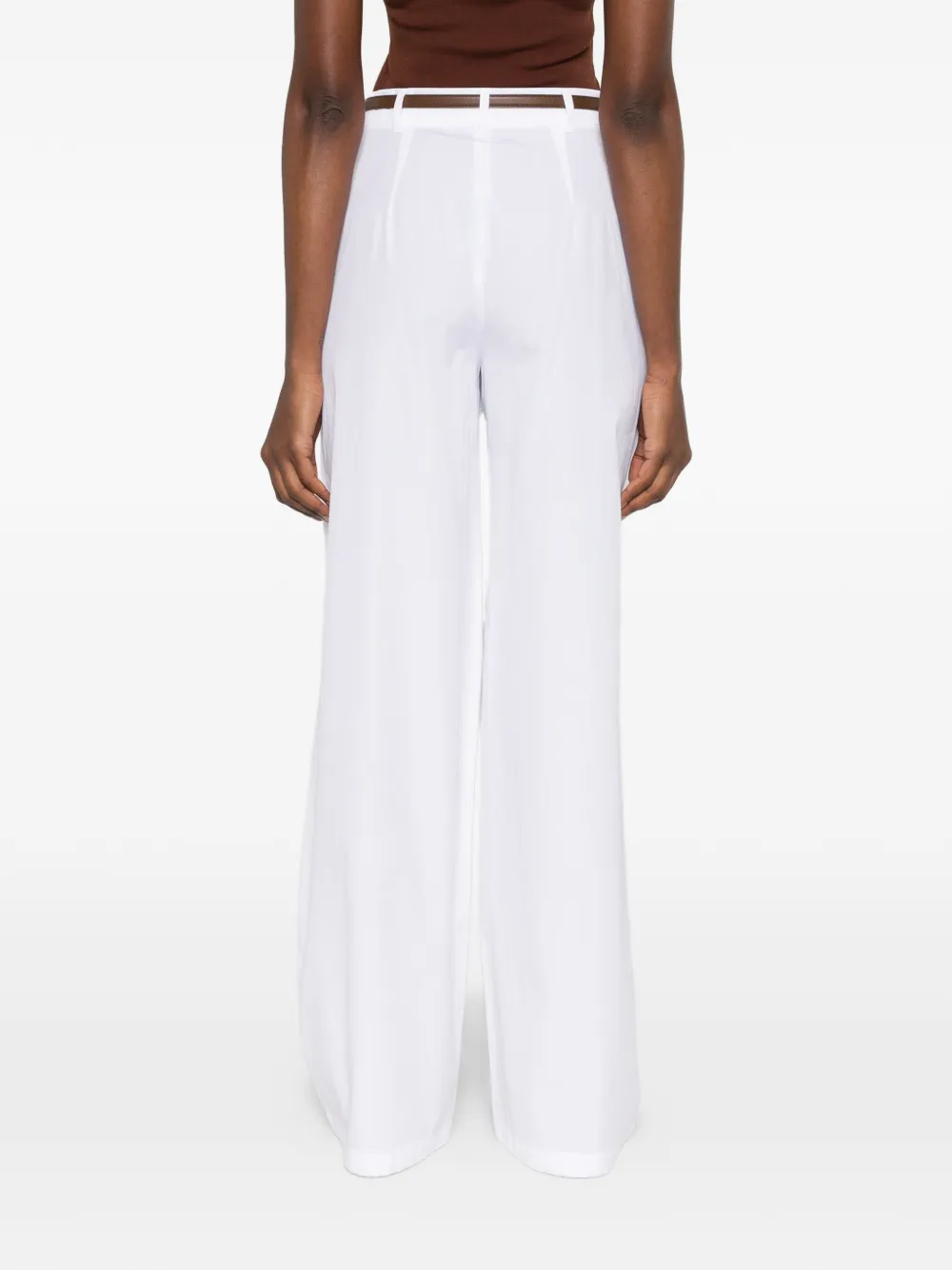 Max Mara Broek met ceintuur Wit