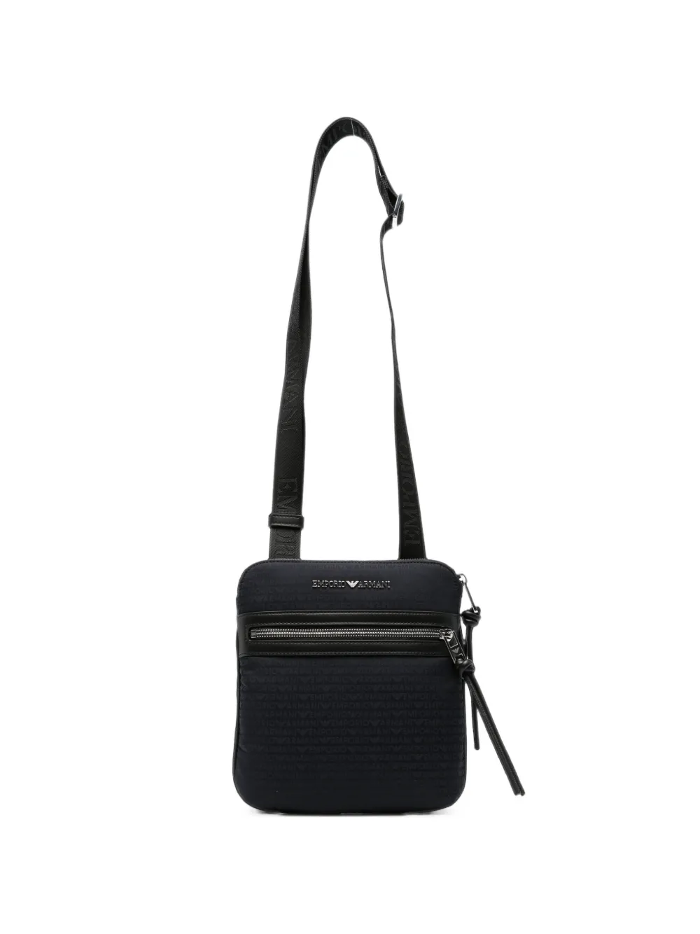 Emporio Armani logo-print zip-up messenger bag