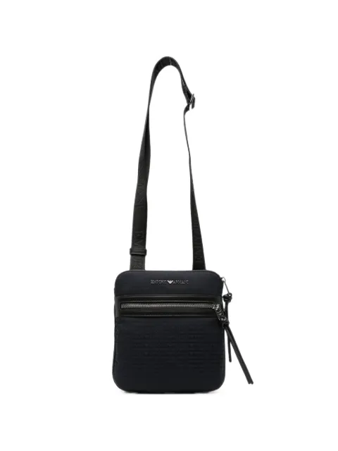 Emporio Armani logo-print zip-up messenger bag