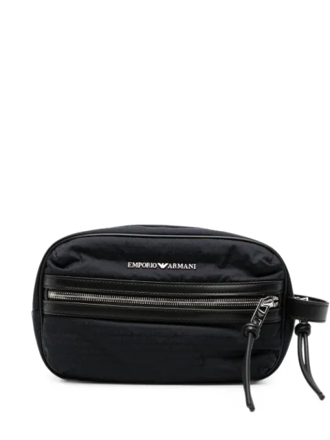 Emporio Armani logo-print zip-fastening shoulder bag