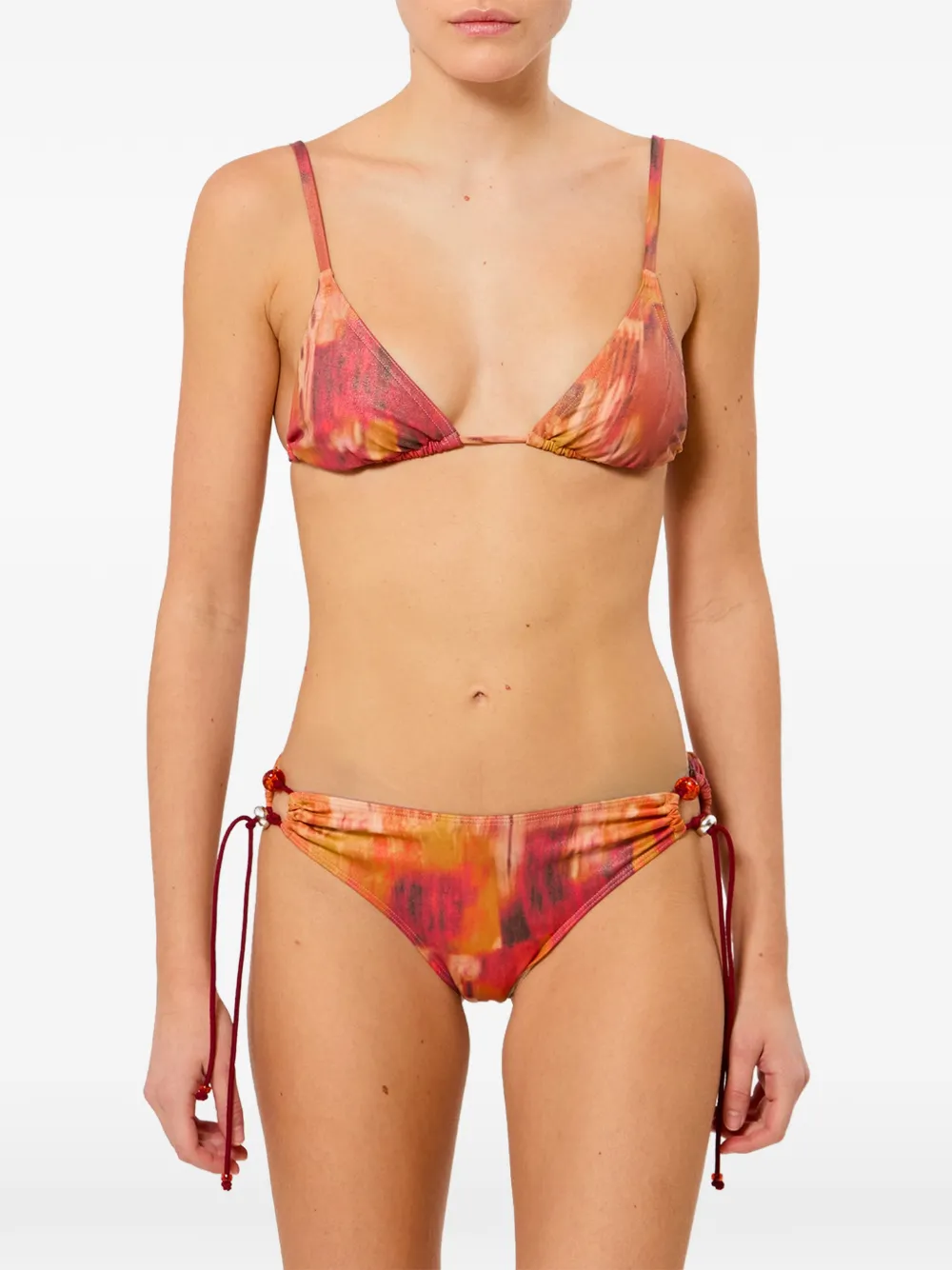 ISABEL MARANT Feride printed bikini top Oranje