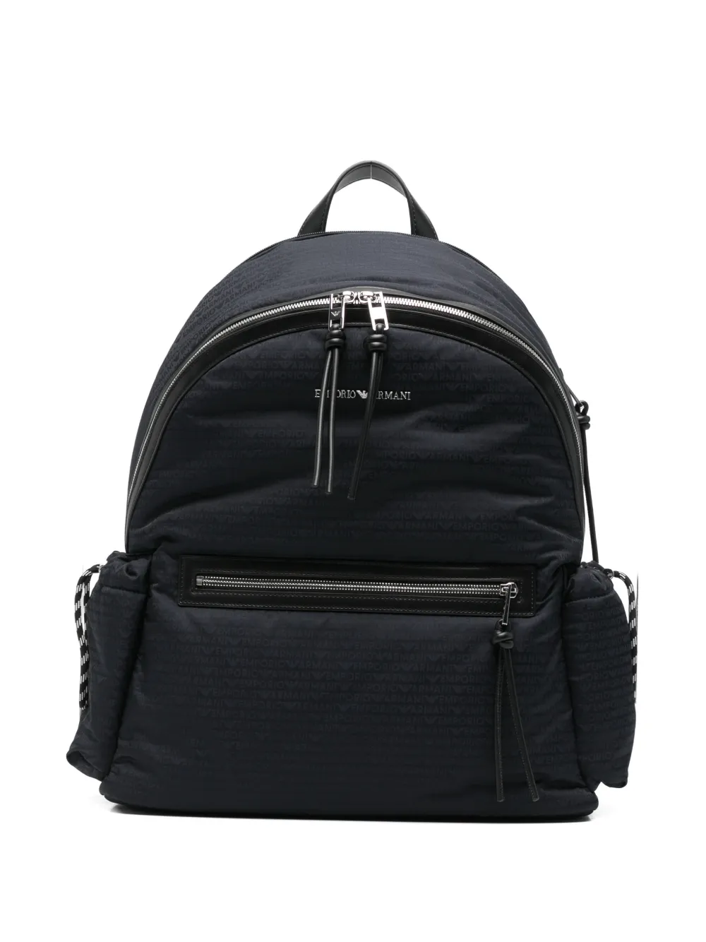 Emporio Armani logo-jacquard backpack - Blu
