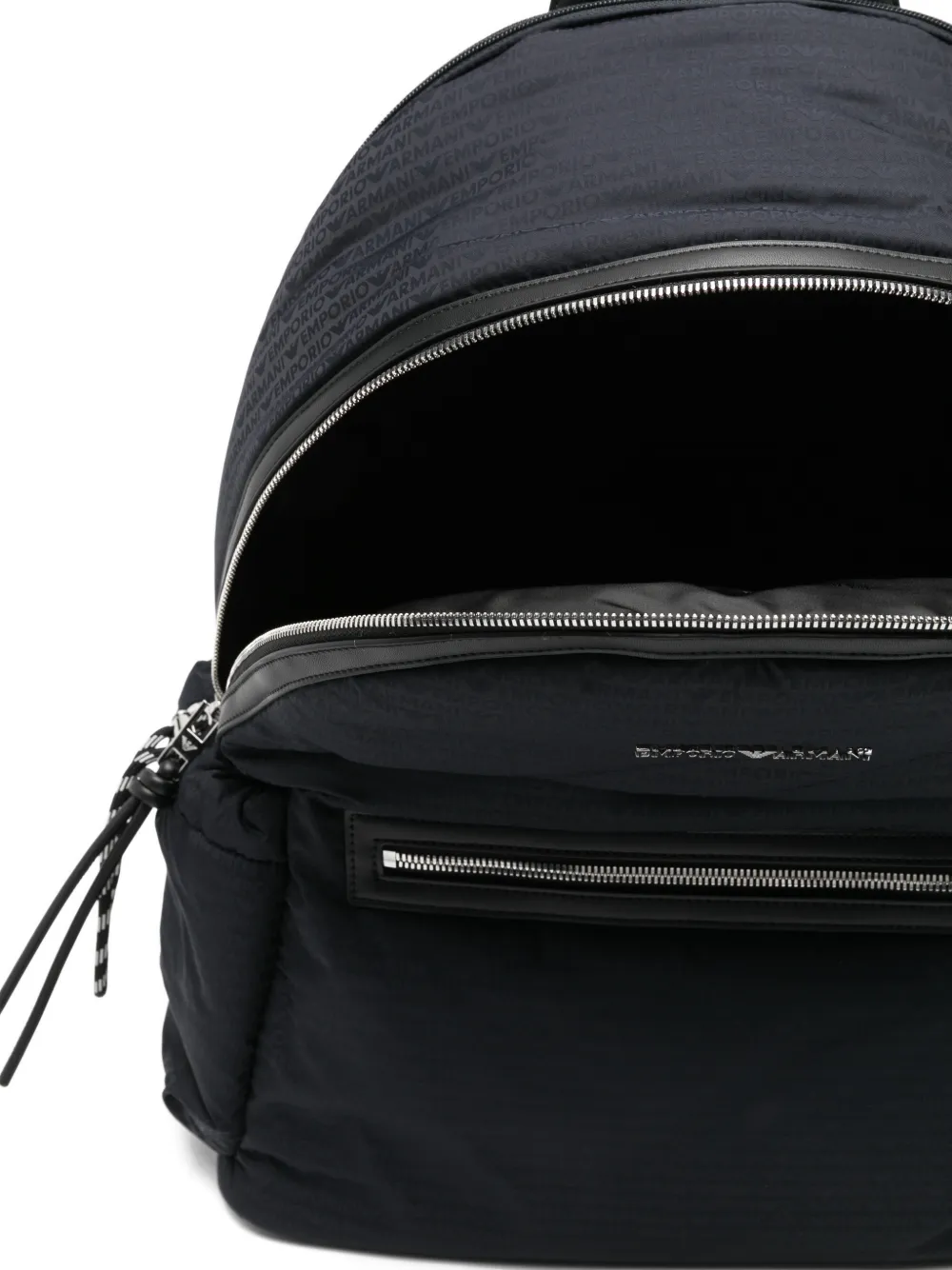 Emporio Armani Rugzak met logo-jacquard Blauw