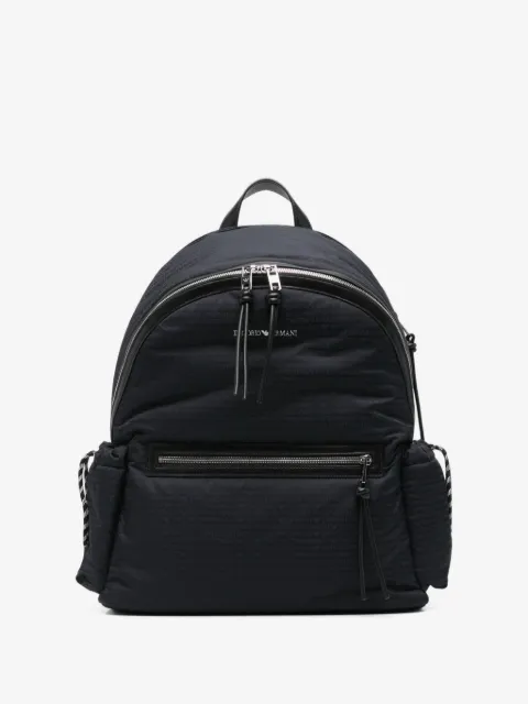 Emporio Armani mochila con logo en jacquard
