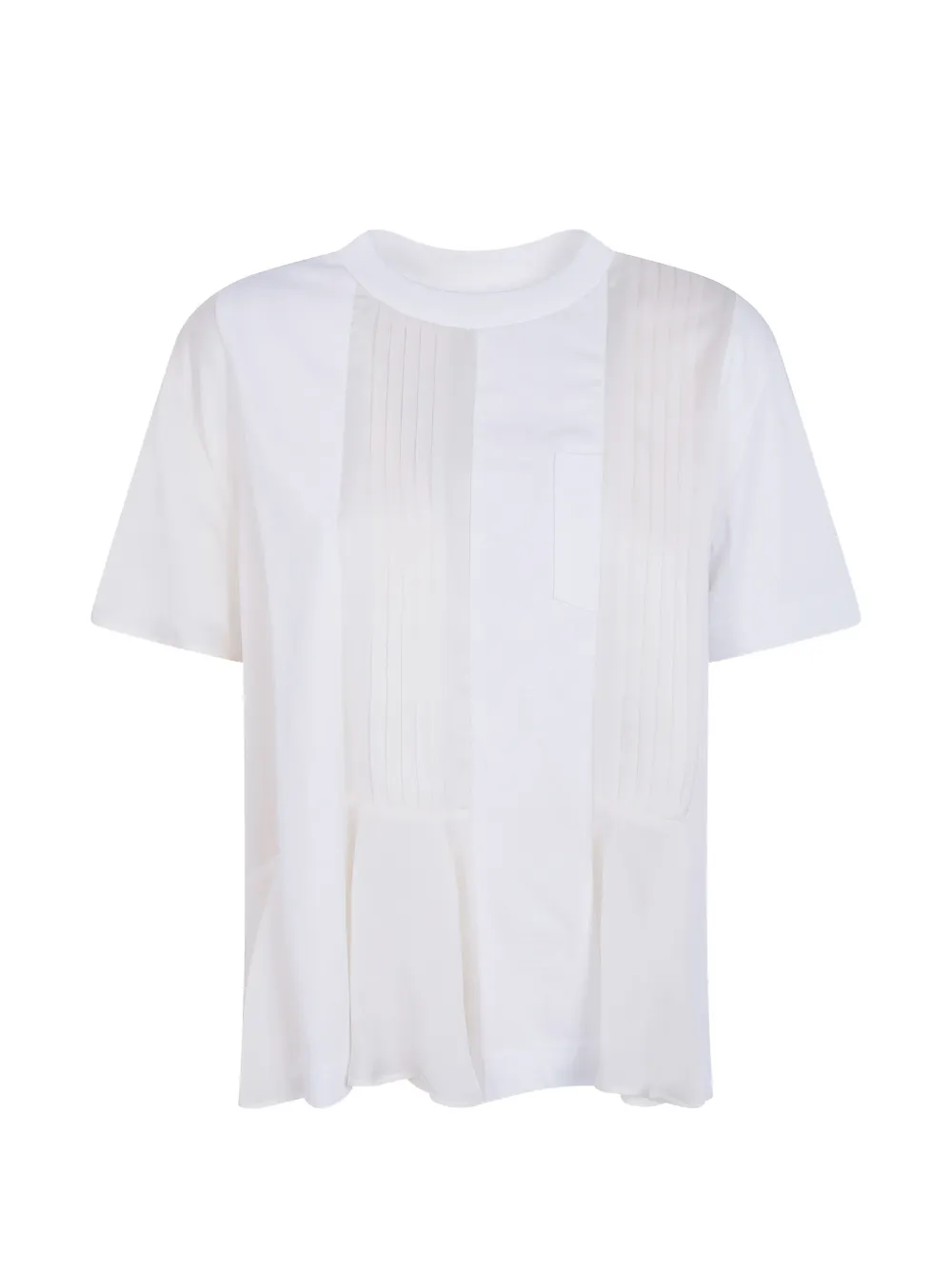 sacai panelled T-shirt - Bianco