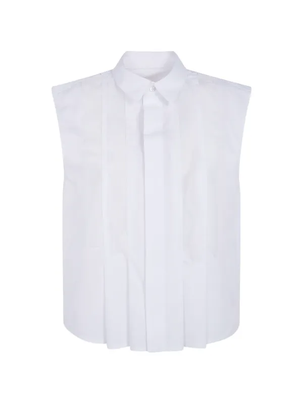 Sacai ノースリーブ シャツ | ホワイト | FARFETCH JP