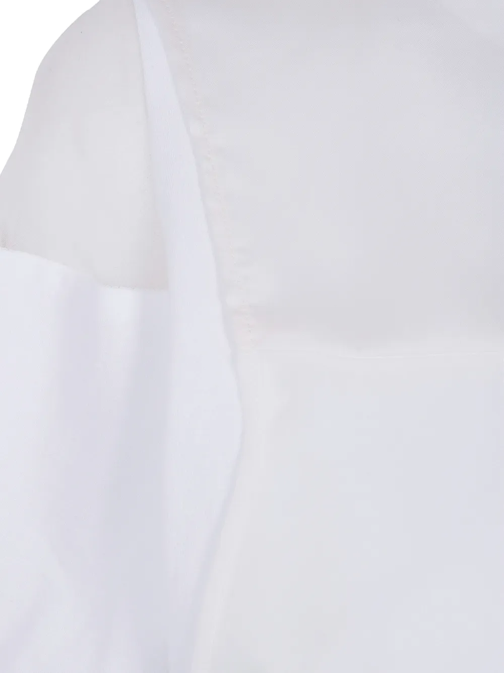 sacai T-shirt met vlakken en ronde hoge hals Wit