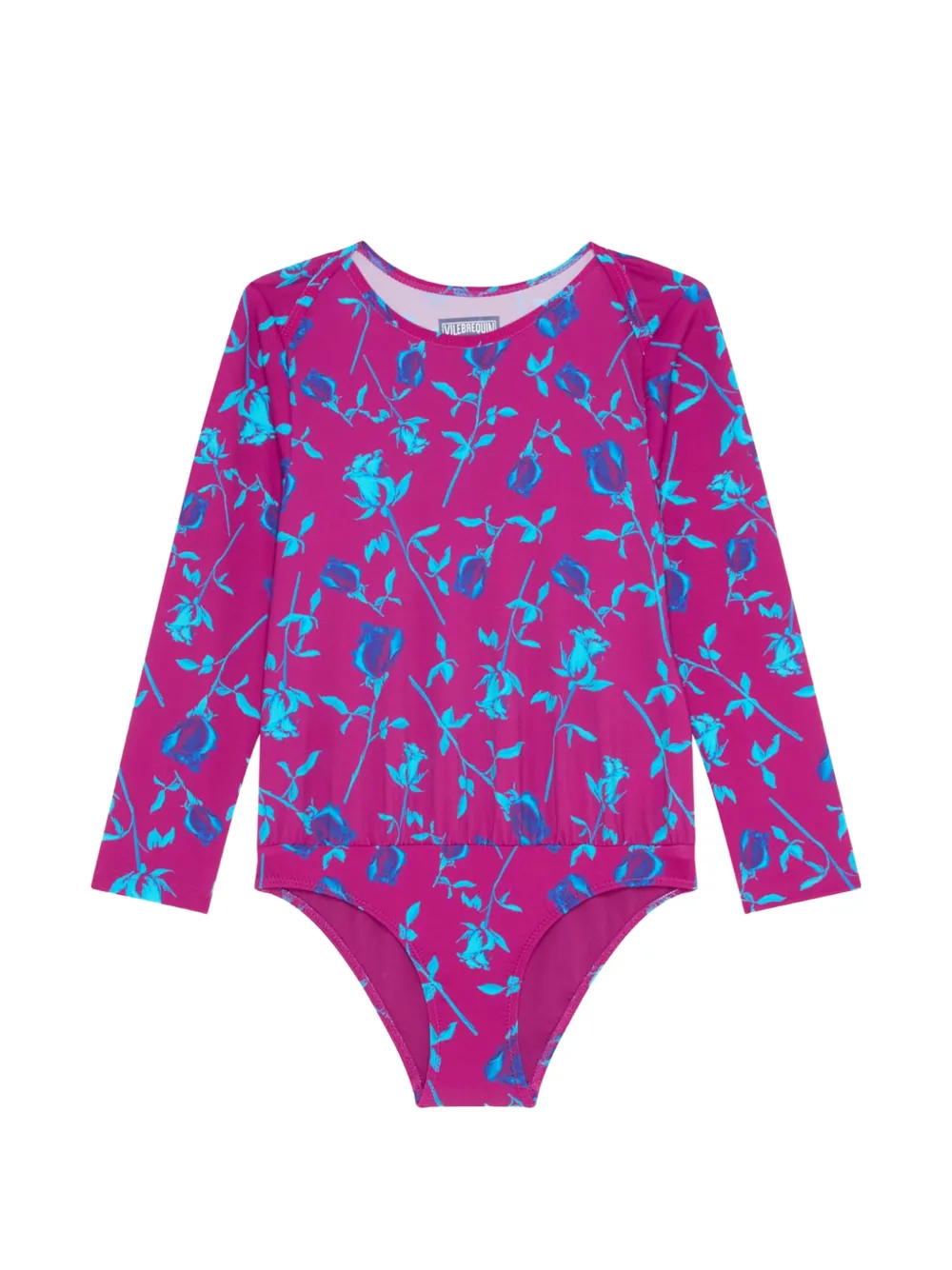 Vilebrequin Kids Costume da bagno a fiori con maniche lunghe - Rosa