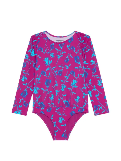 Vilebrequin Kids maillot de bain à manches longues à fleurs