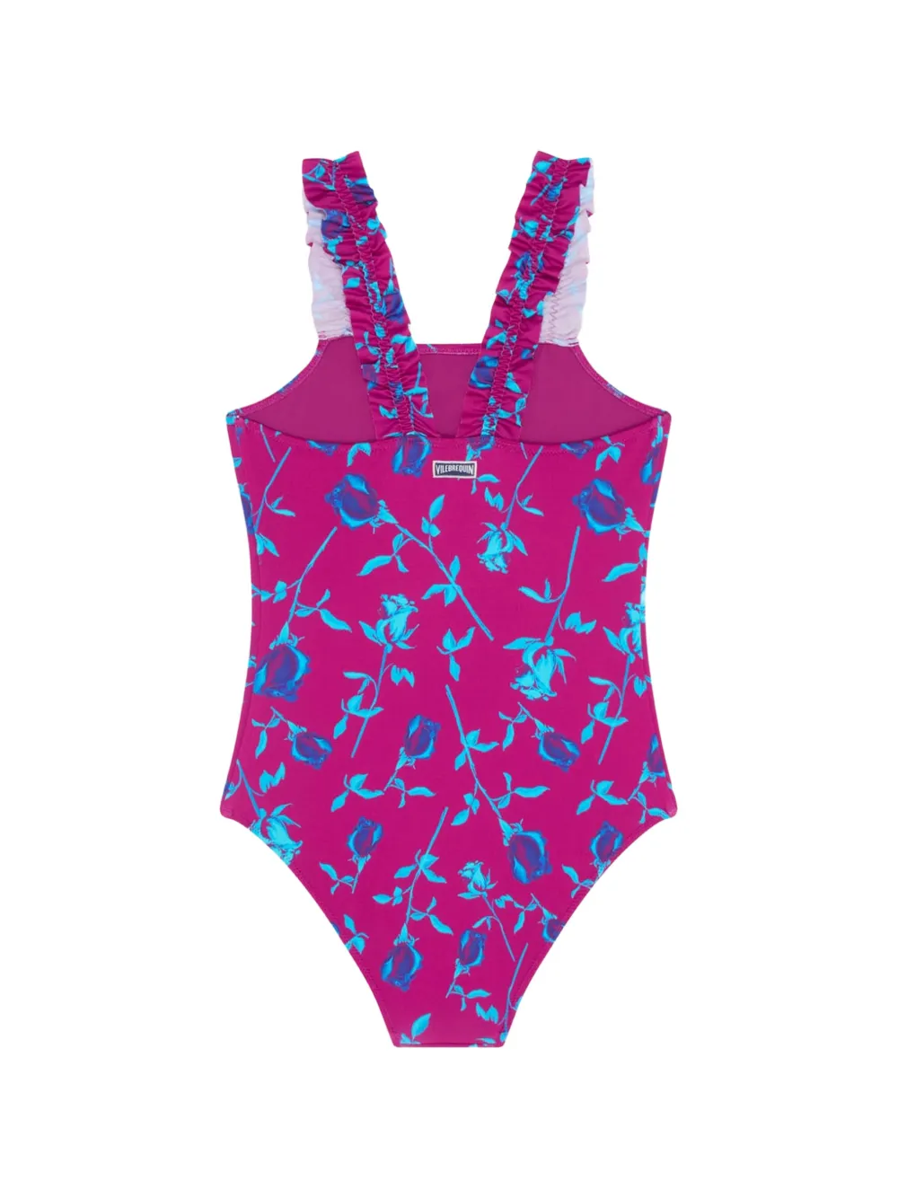 Vilebrequin Kids Badpak met bloemen ruches Roze