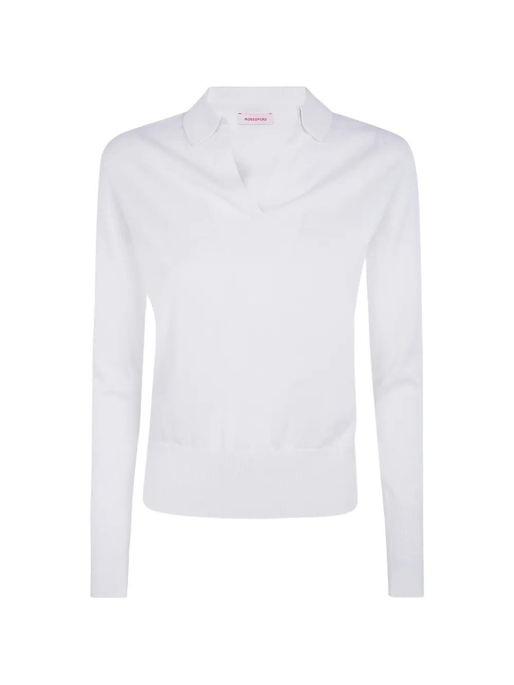 Rossopuro fine-knit V-neck sweater - Weiß