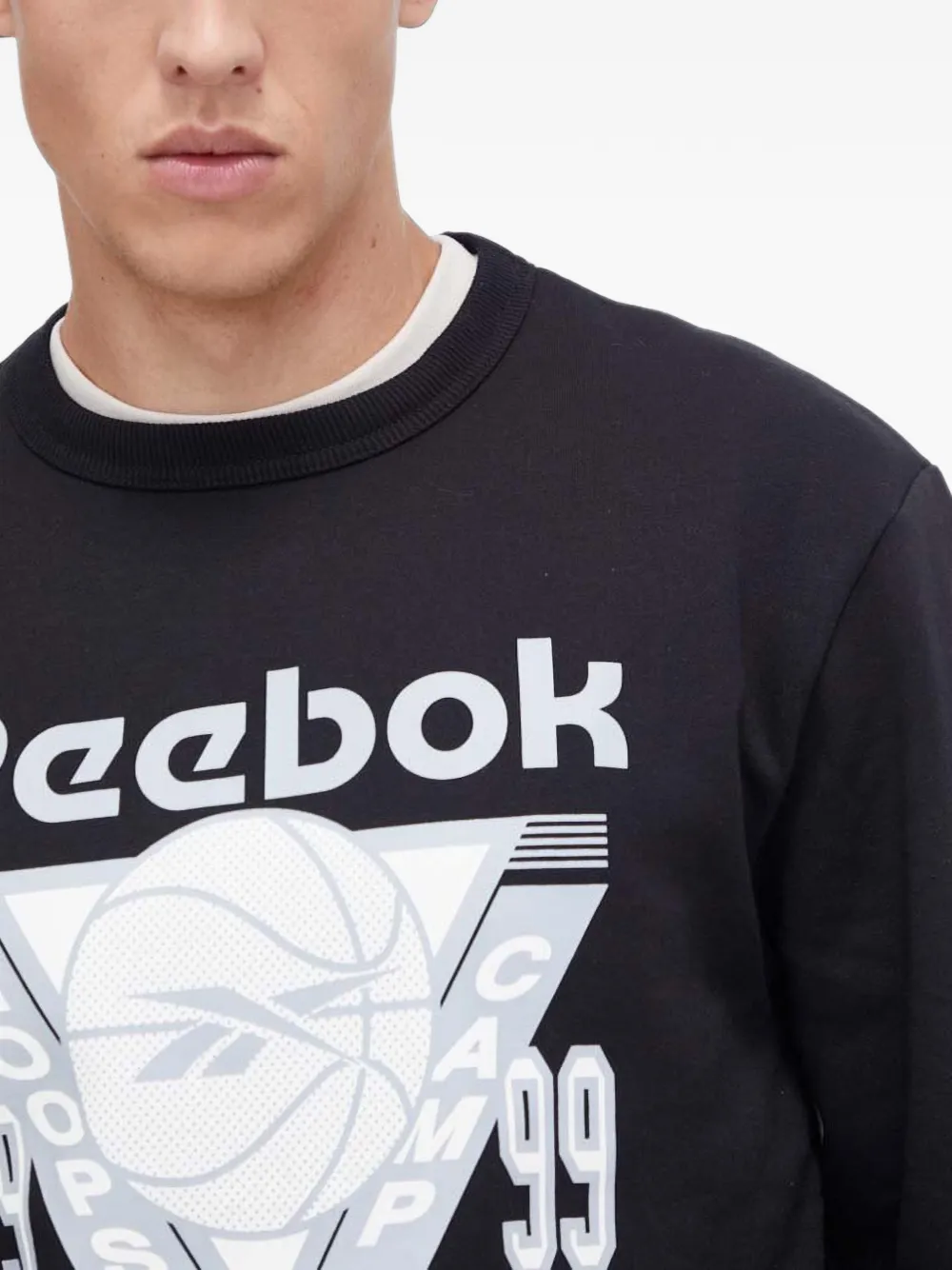 Reebok graphic-print sweatshirt Zwart