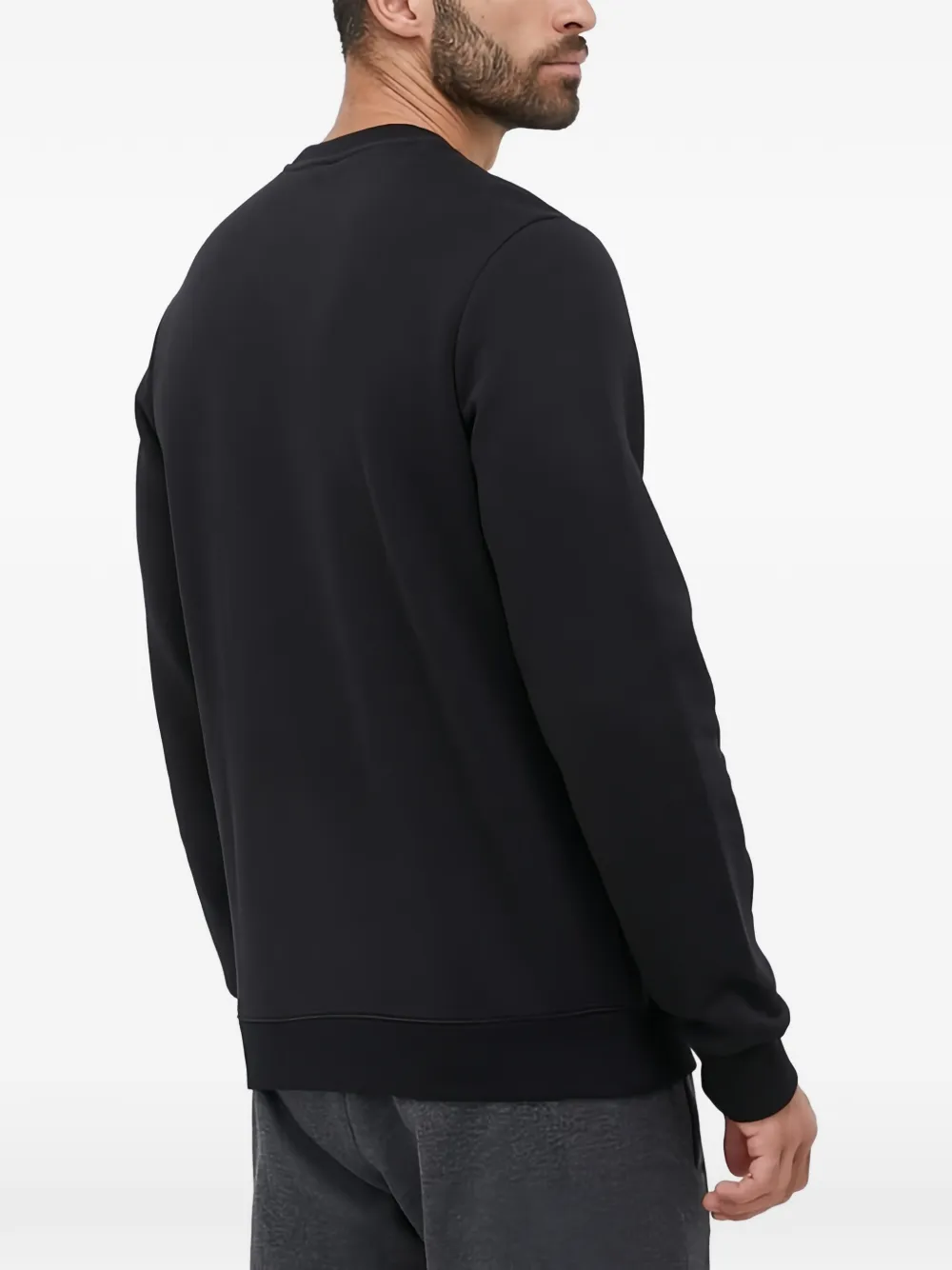 Reebok Sweater met logo en ronde hals Zwart