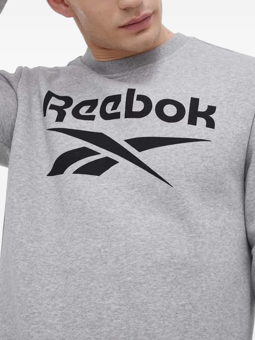 Reebok Sweater met logoprint Grijs