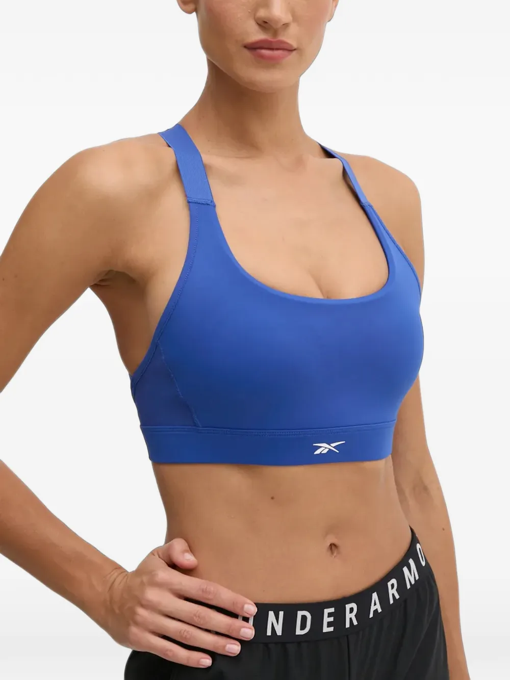 Reebok Lux High Impact racerback sport-bh Blauw