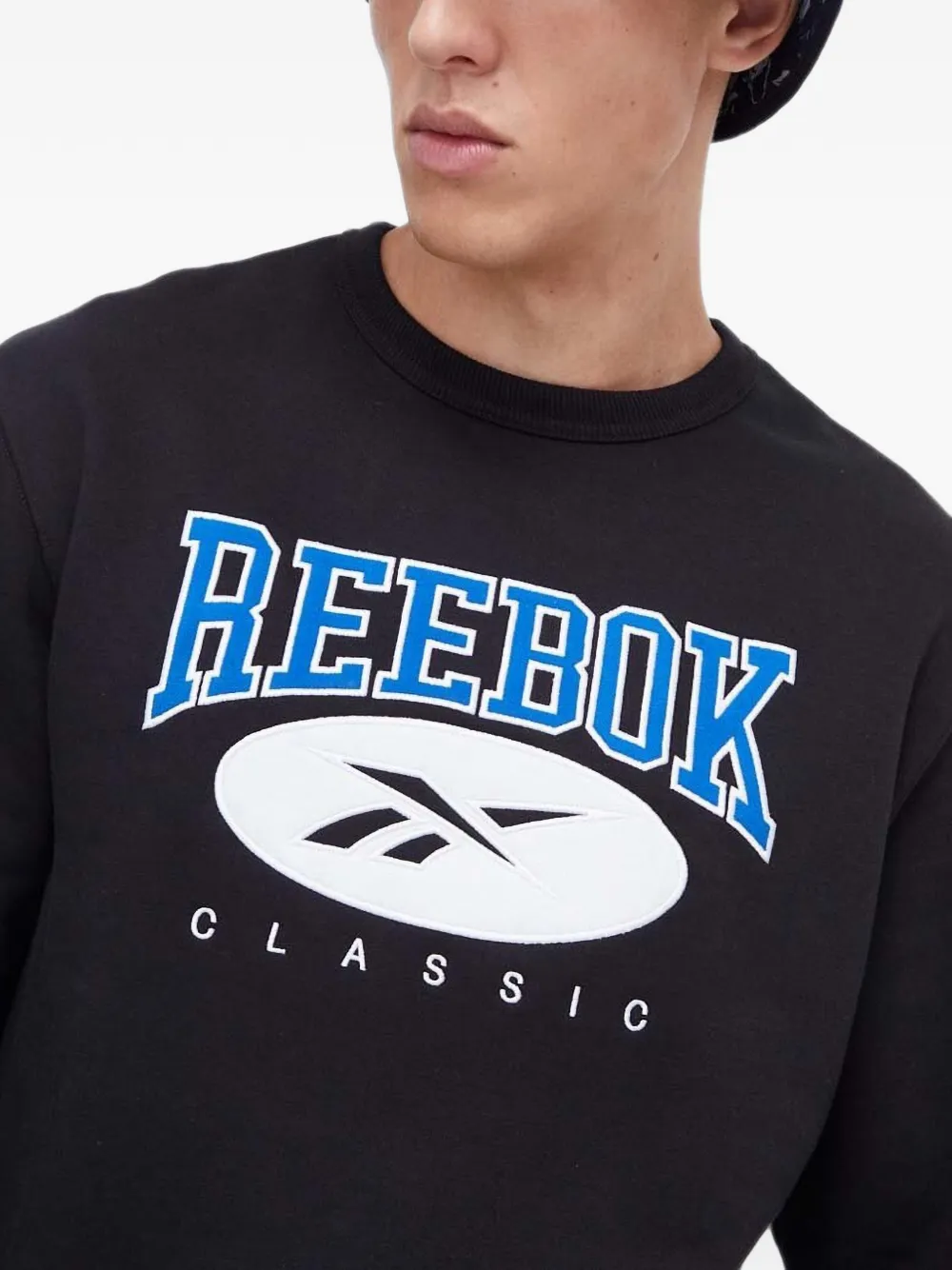 Reebok Sweater met logoprint Zwart