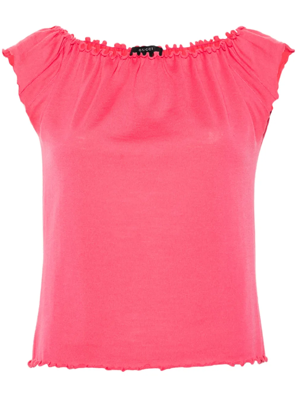 Gucci Pre-Owned frill wool top - Rosa