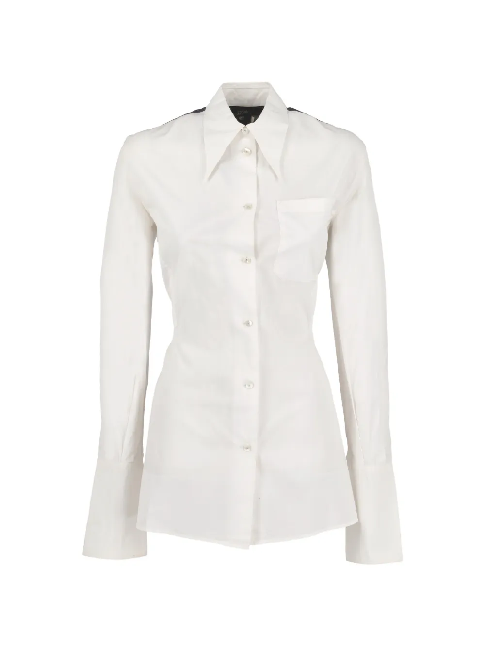 Jean Paul Gaultier Pre-Owned cut-out lace-up shirt - Bianco