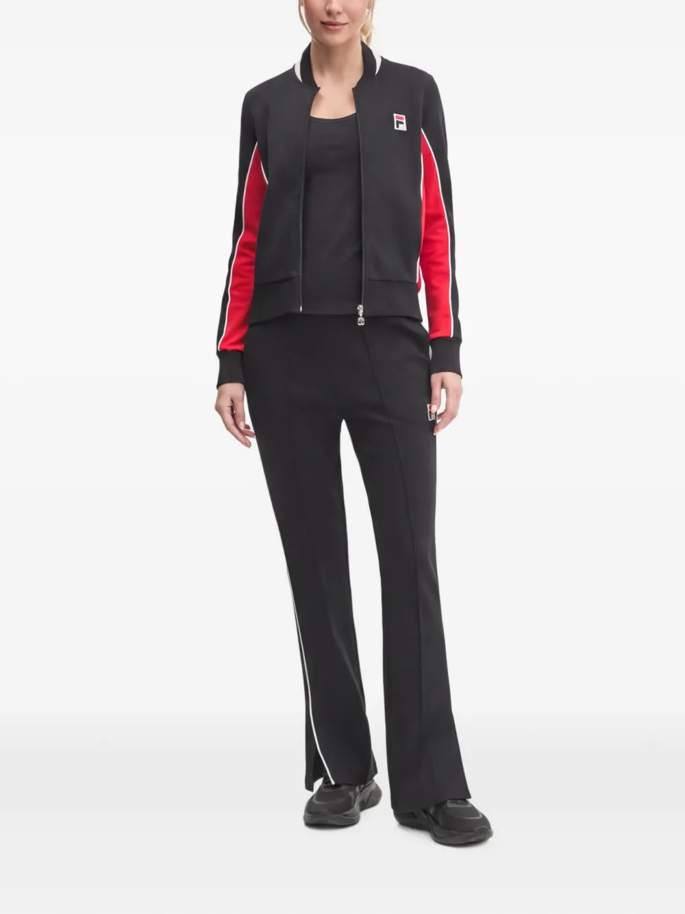 Fila Trui met colourblocking en rits Zwart