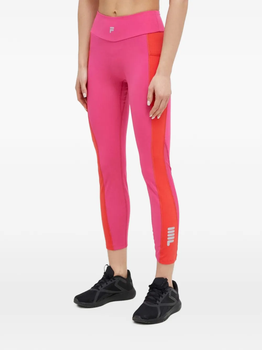 Fila Rendon Colour-block Logo-print Leggings In Multi