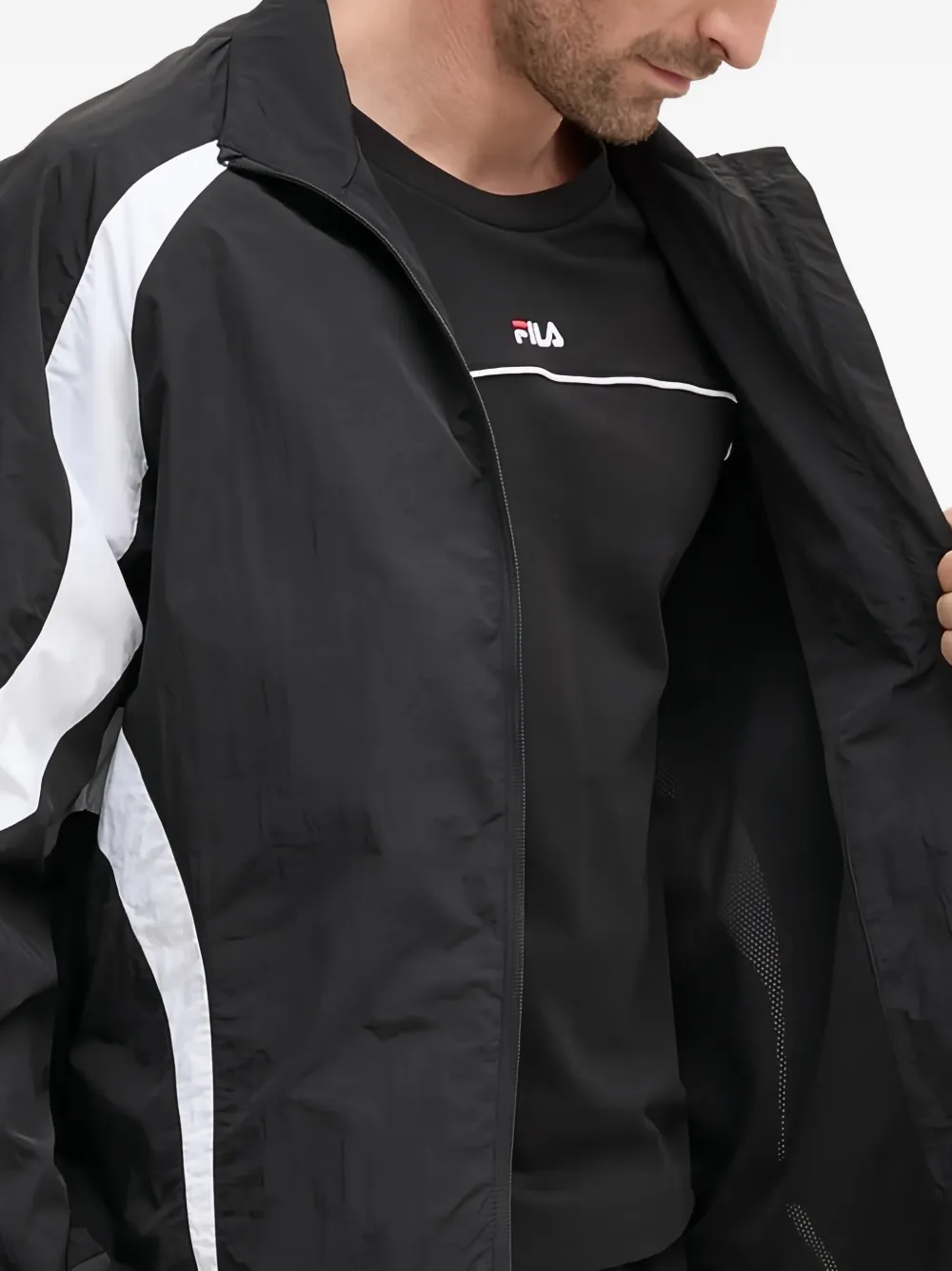 Fila Jack met rits en streep Zwart
