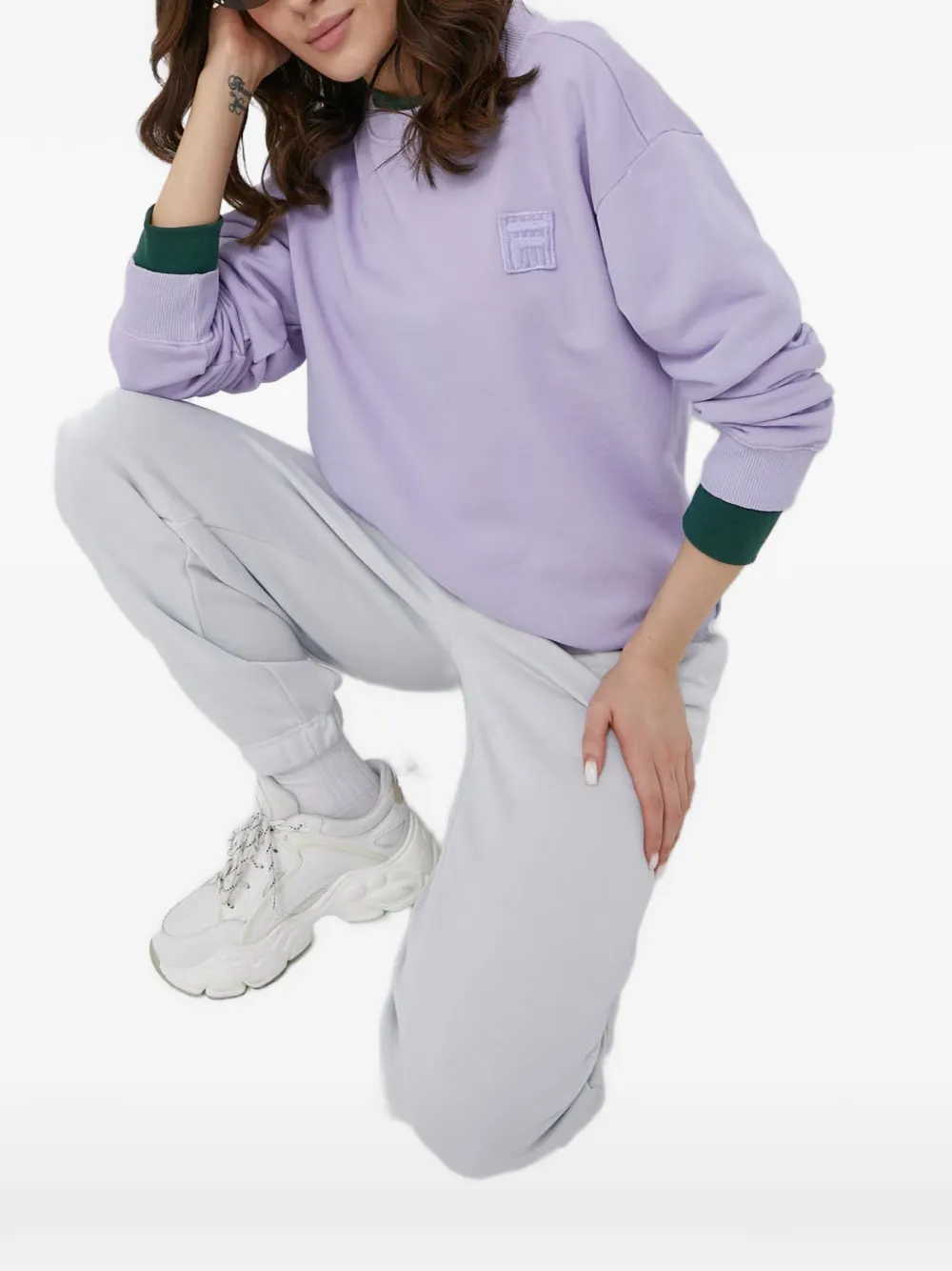 Fila logo-patch sweater Paars