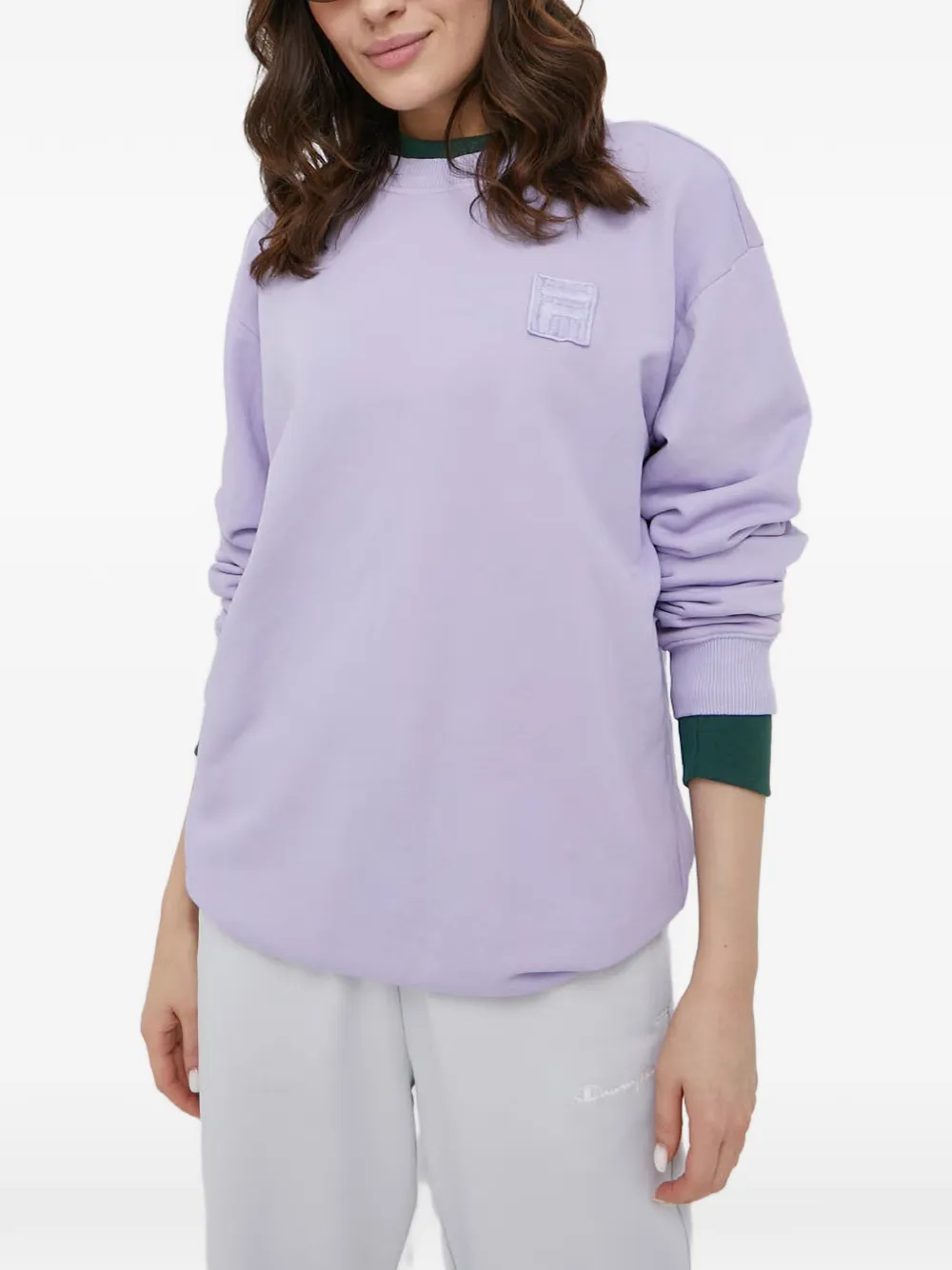 Fila logo-patch sweater Paars
