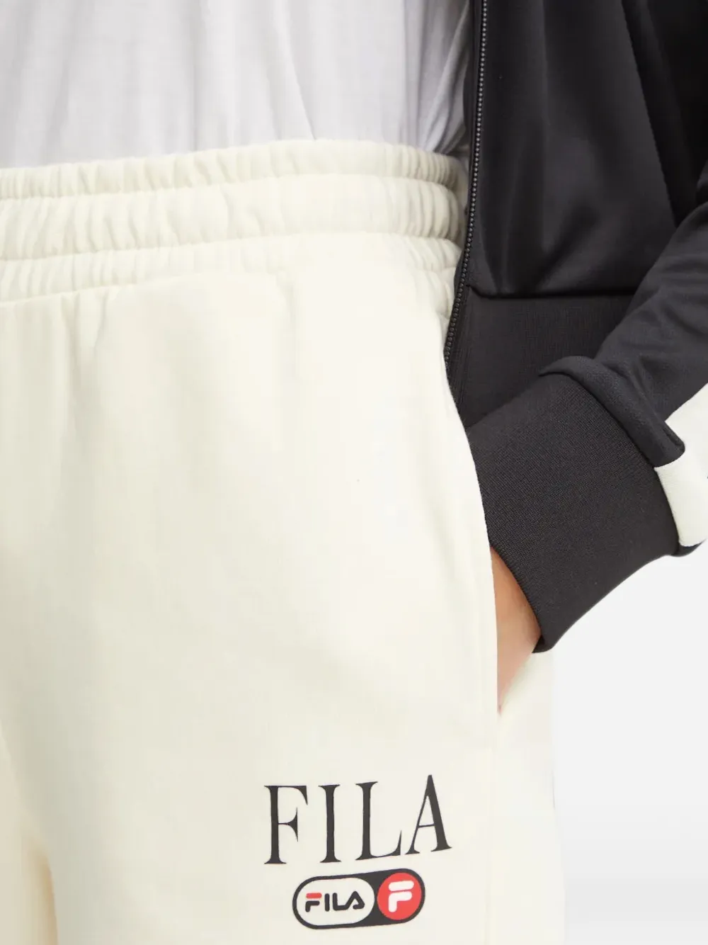 Fila Trainingsbroek met logo-detail Beige