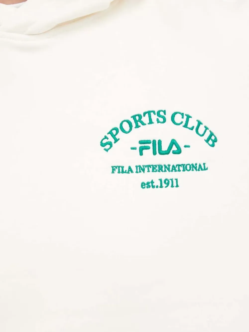 Fila Sweater met borduurwerk en capuchon Beige