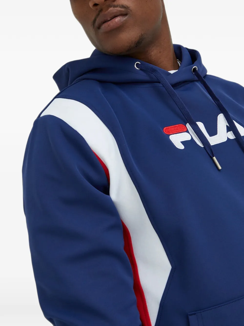 Fila Hoodie met colourblocking Blauw