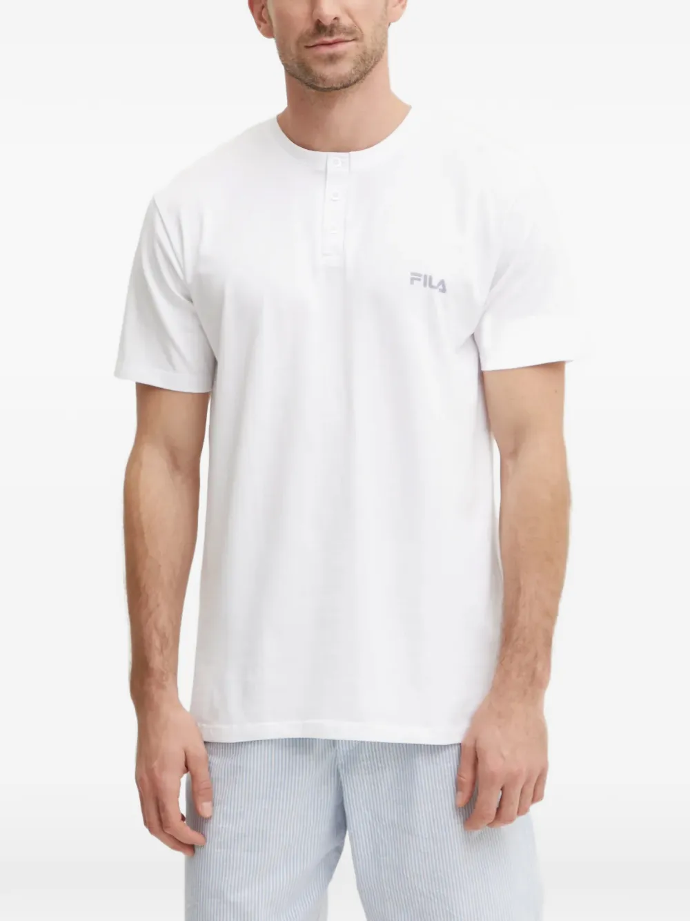 Fila stribet pyjamas | hvid | Image 1