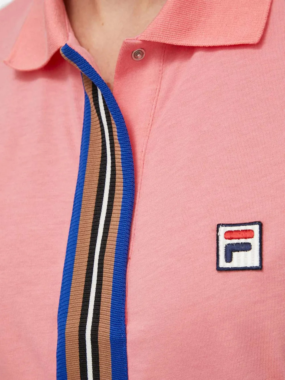 Fila Poloshirt met logopatch Roze