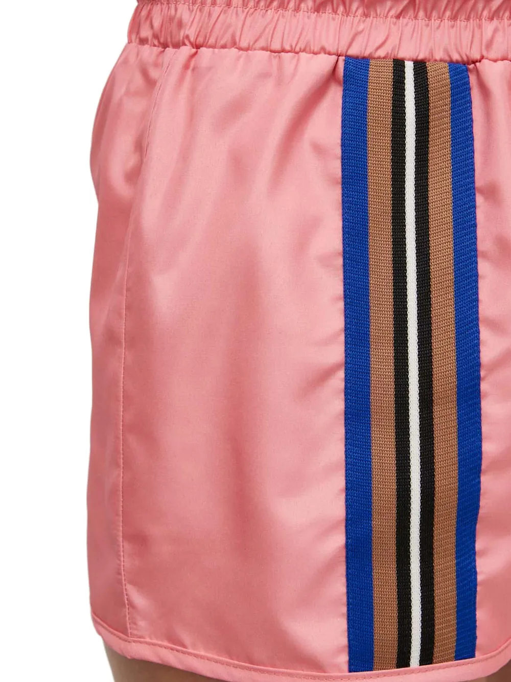 Fila Shorts met logo-patch en gestreepte afwerking Roze
