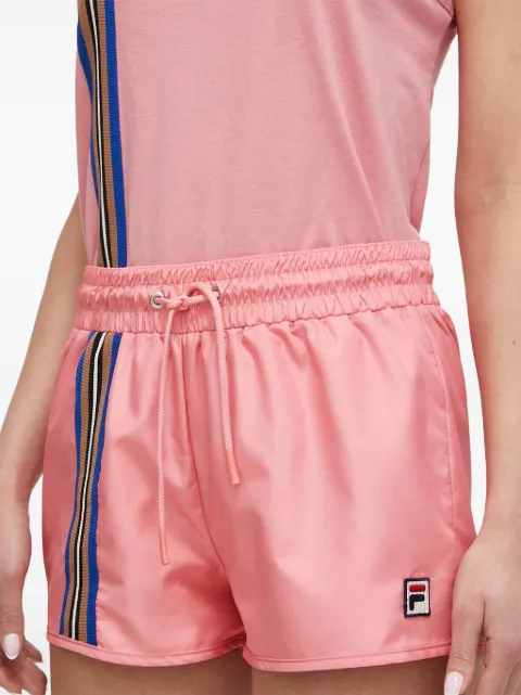 Fila logo-patch striped-trim shorts