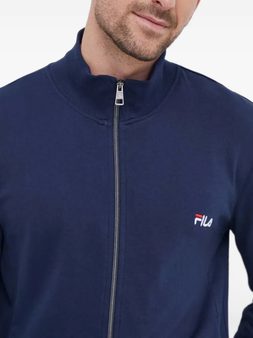 Fila Sweater met geborduurd logo Blauw
