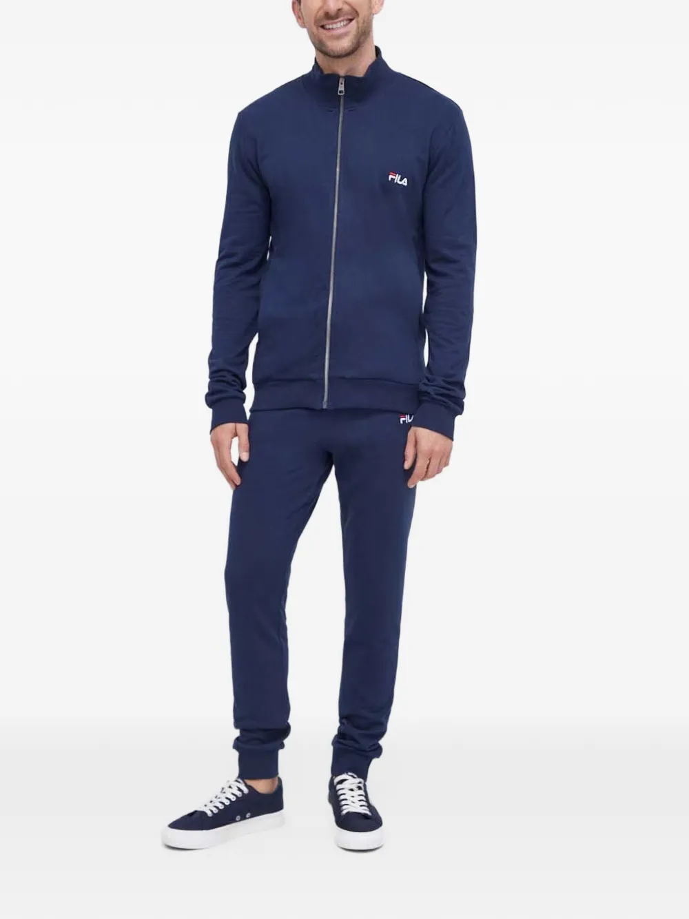 Fila Sweater met geborduurd logo Blauw