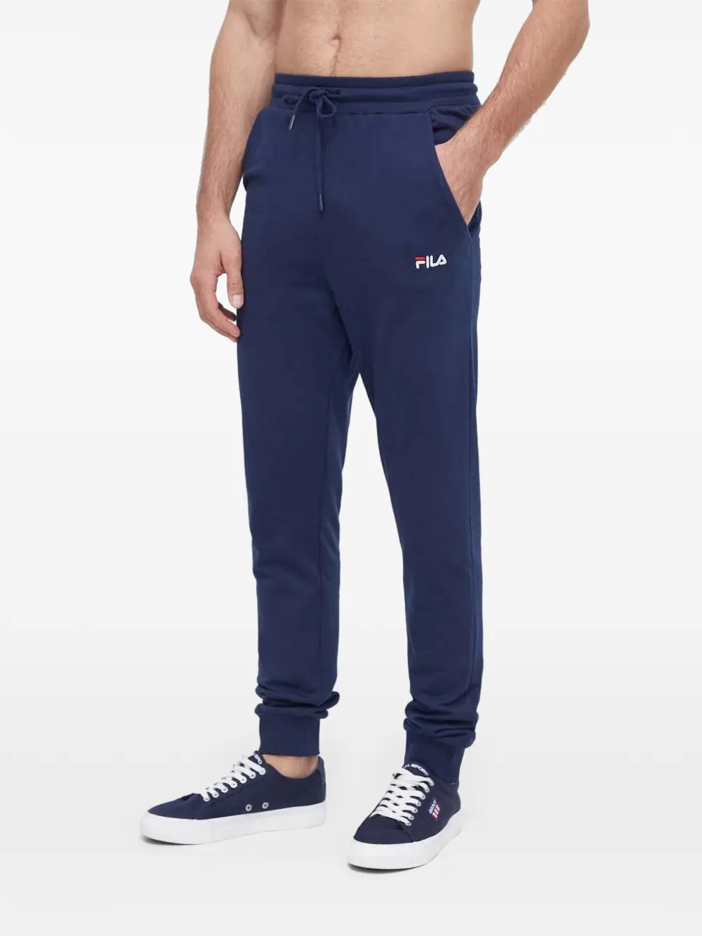 Fila Sweater met geborduurd logo Blauw