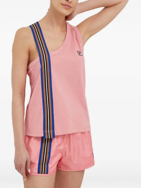 Fila striped-trim asymmetric-neck top