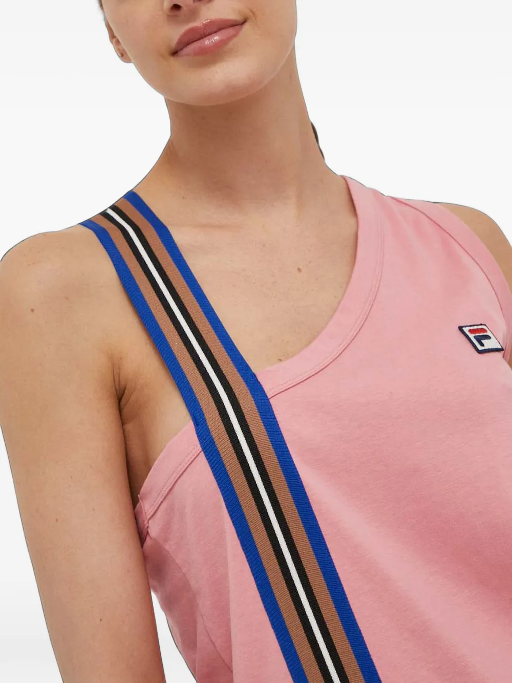 Fila Asymmetrische top met gestreepte afwerking Roze