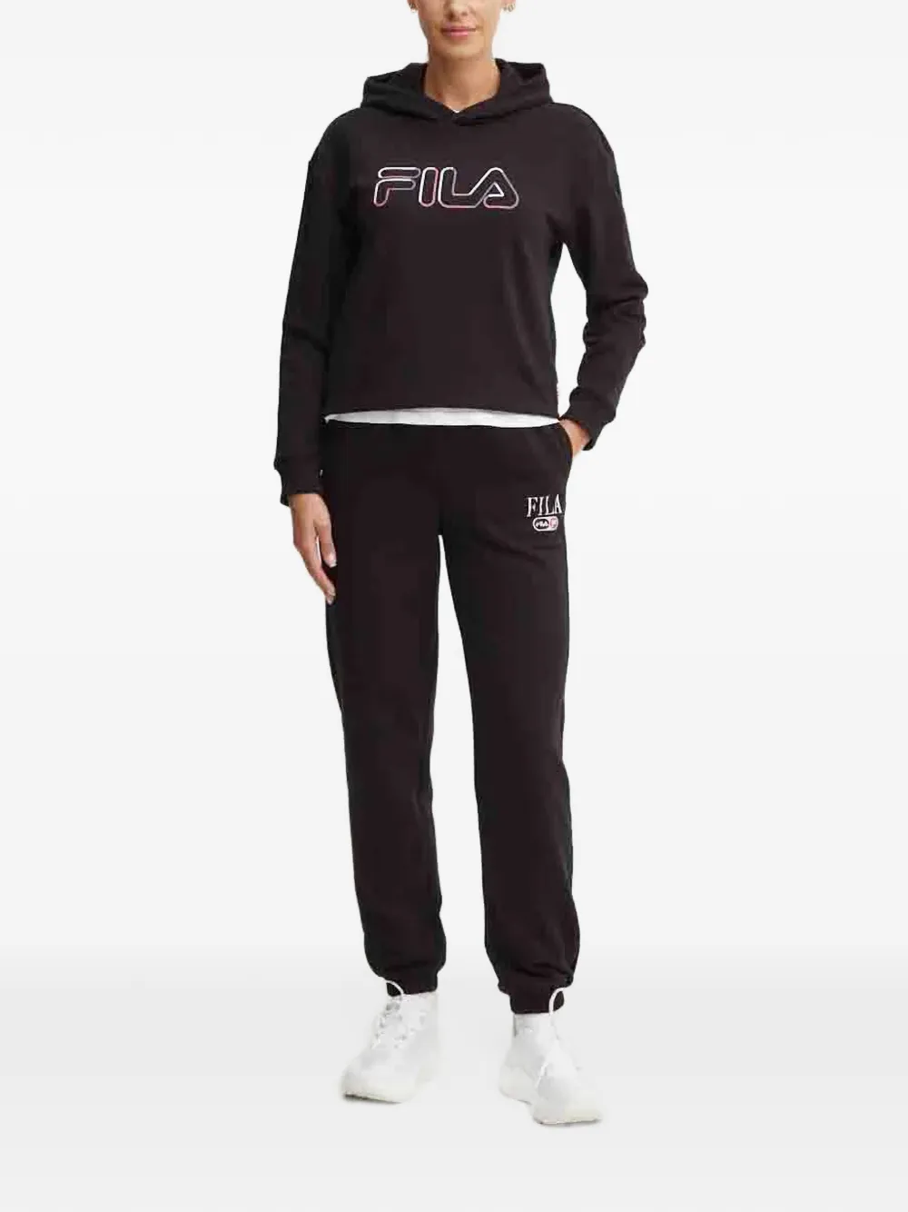 Fila Hoodie met logo Zwart