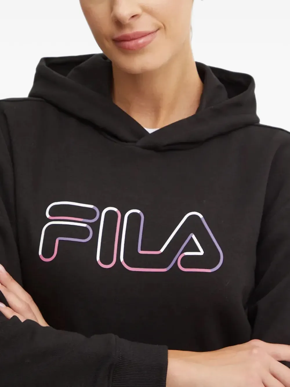 Fila Hoodie met logo Zwart