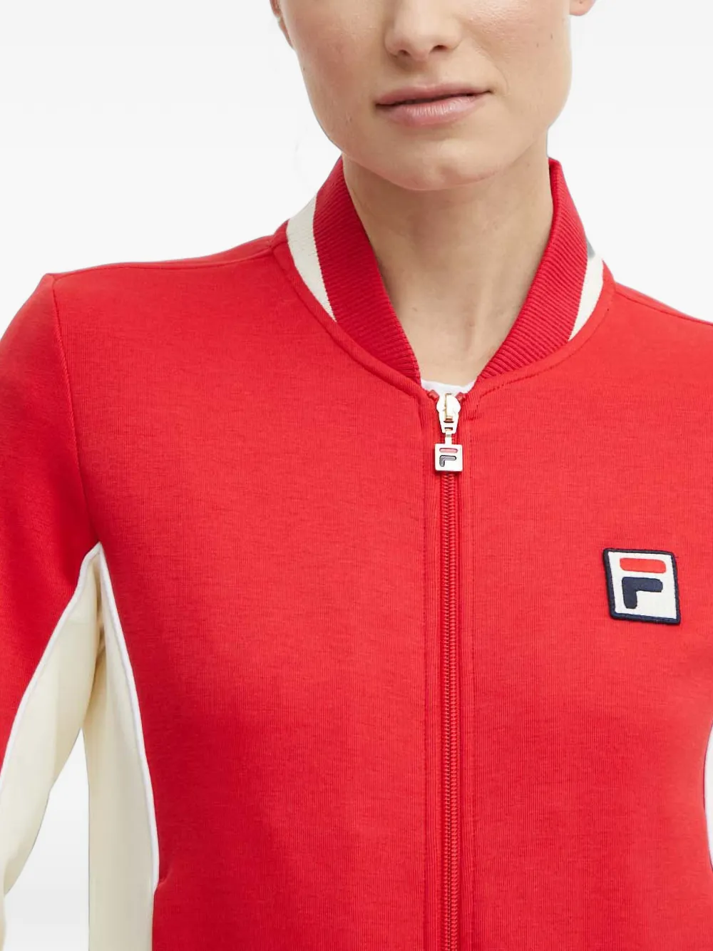 Fila colourblock zip sweatshirt Rood