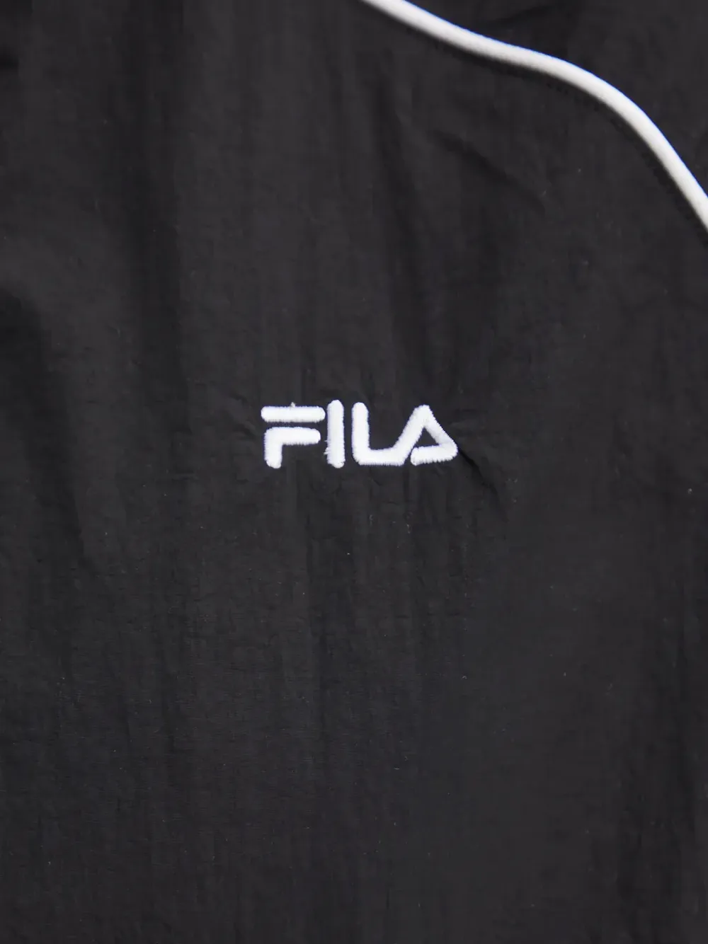 Fila piping-detail logo-print jacket Zwart
