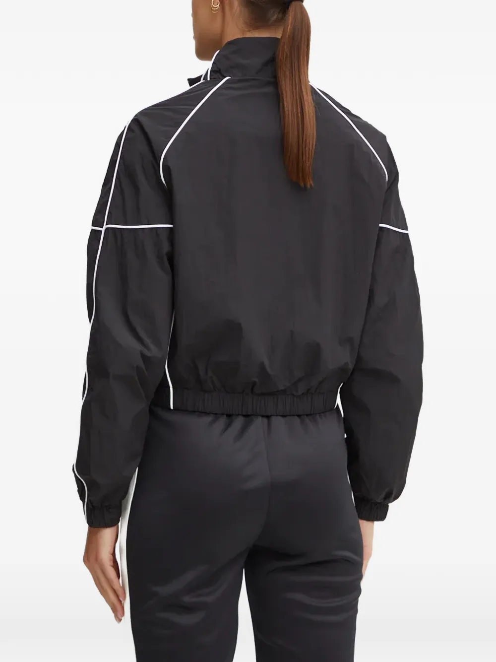 Fila piping-detail logo-print jacket Zwart