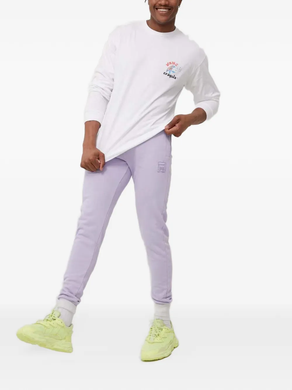 Fila logo-patch track pants Paars