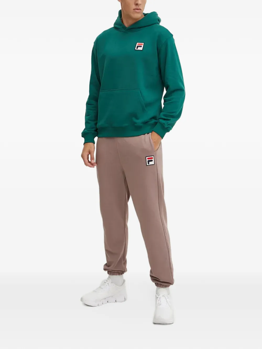 Fila Baydon trainingsbroek met logo-patch Beige