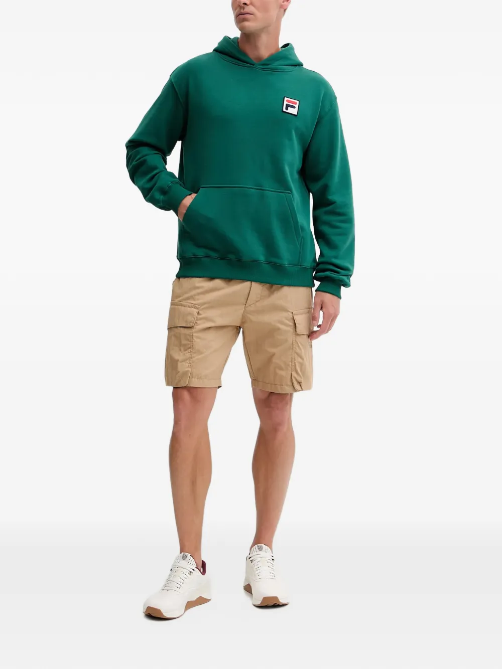 Fila Borgholm logo-patch hoodie Groen